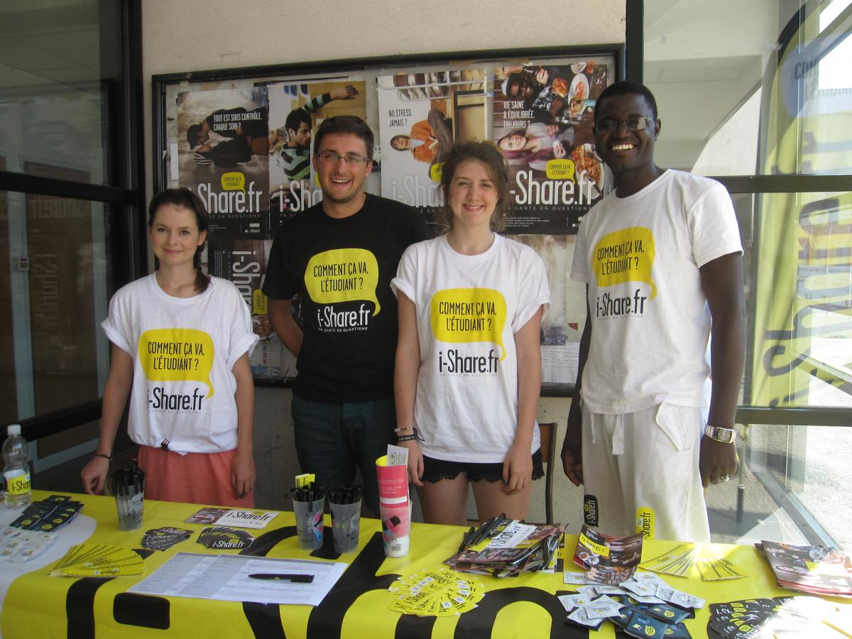 Mélanie, Tristan, Mélodie et Mamadou – Campus Bordeaux 3