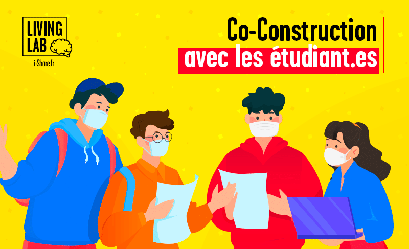 Illustration de l'article "i-Share en mode living-lab 1/3", des étudiants échangent ensemble.